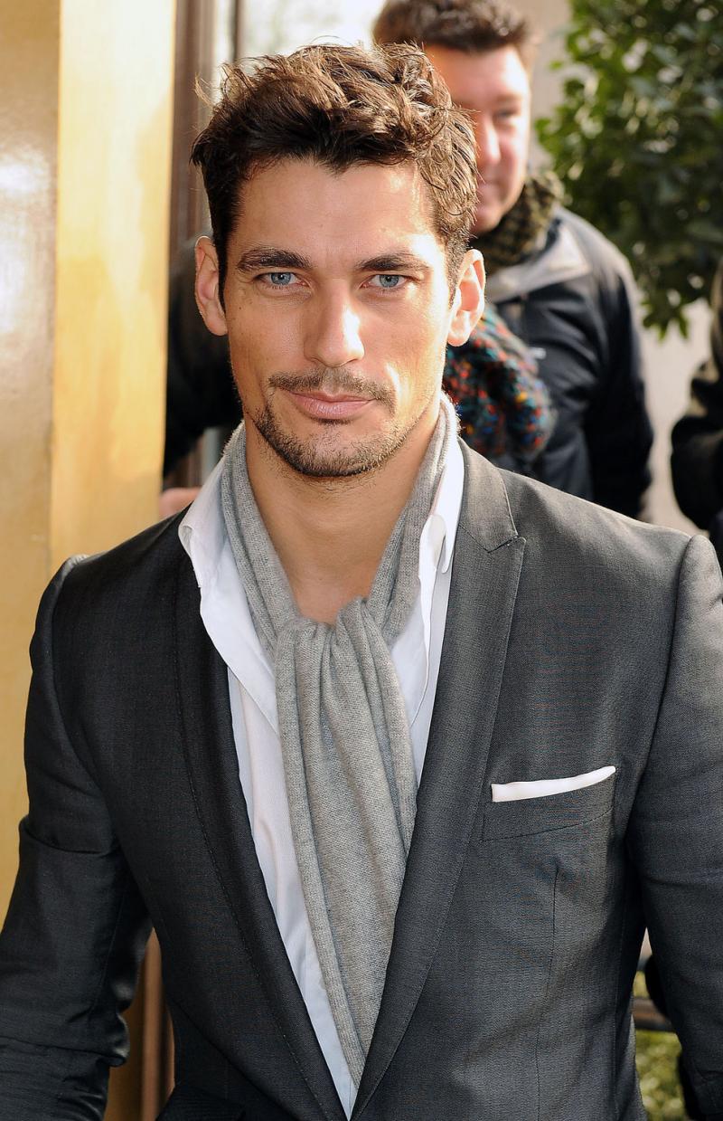 david_gandy_gray_scarf_gray_suit_white_shirt_blue_eyes